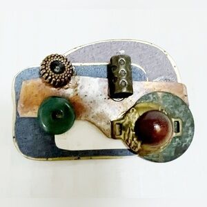 Vintage Artdeco Abstract Multicolor Brooch